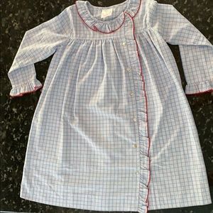 Shrimp & Grits kids blue plaid l/s dress size 8